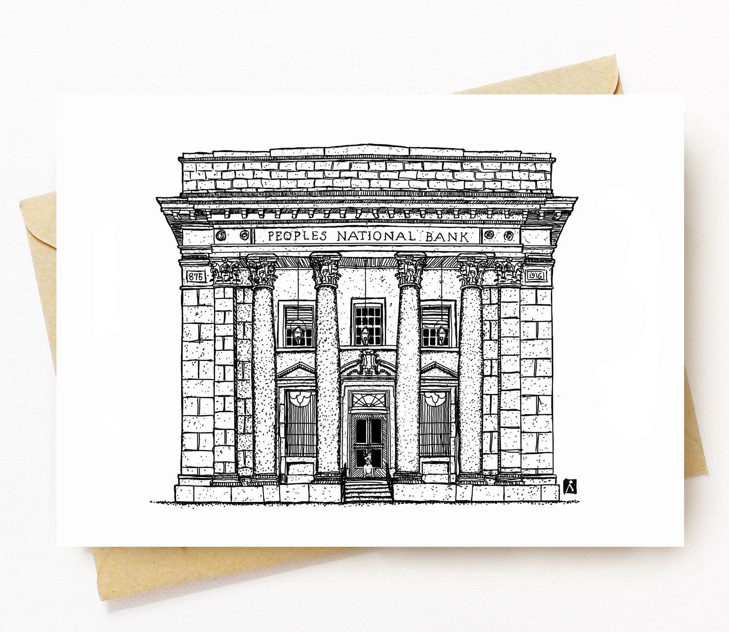 BellavanceInk: Greeting Card With A Pen & Ink Drawing Of The Bradbury In Charlottesville