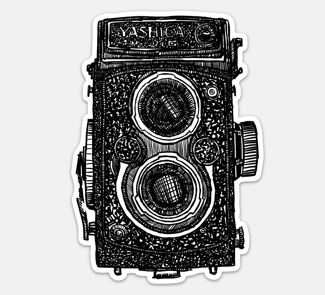 BellavanceInk: Vintage Camera Vinyl Sticker Illustration