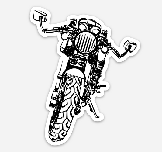 BellavanceInk: Vintage Italian "Duck" Cafe Racer Motorcycle Sticker