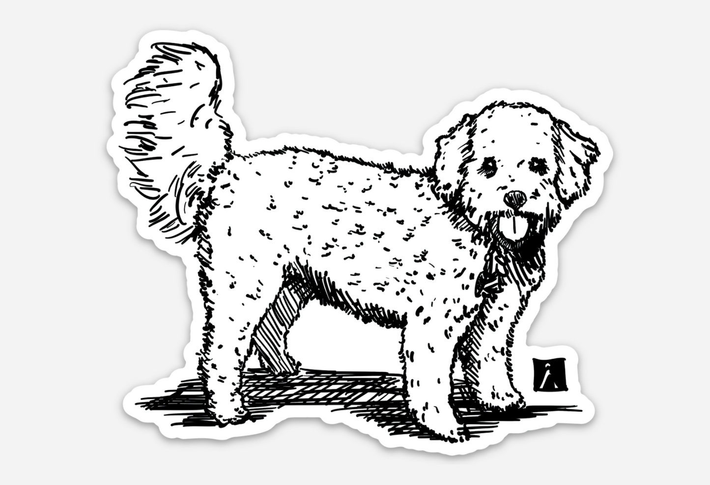 BellavanceInk: Bichon Frisé Hand Drawn Illustration Vinyl Sticker