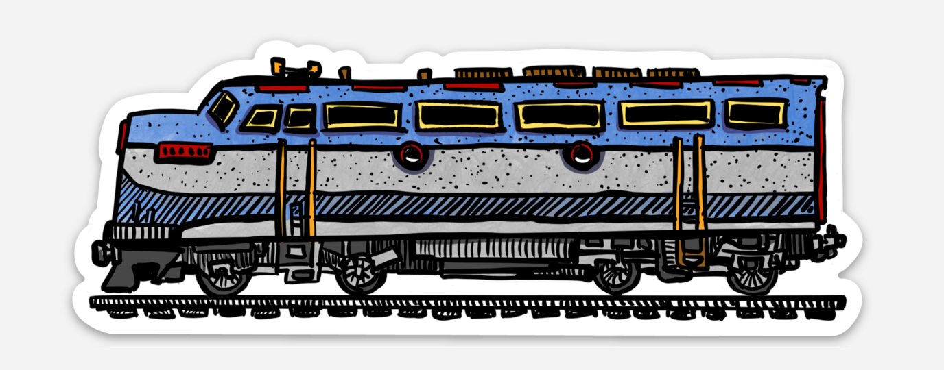 BellavanceInk: Vintage Train Cars Vinyl Sticker Illustrations Locomotive To The Caboose And More