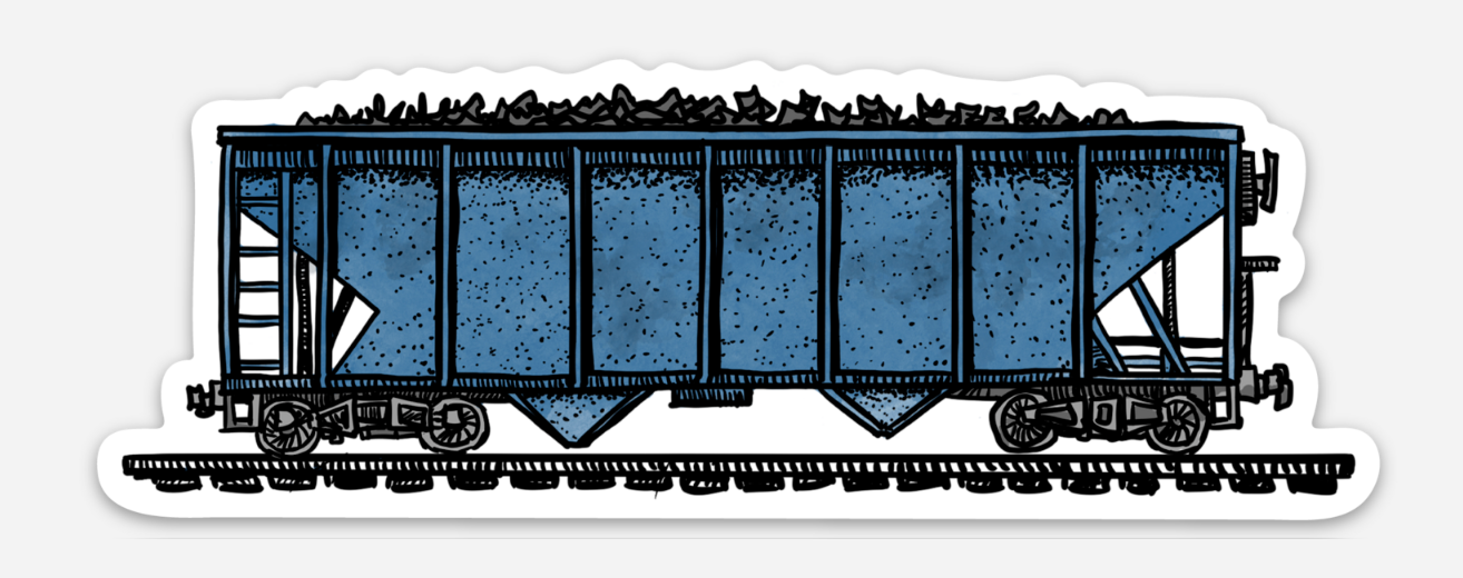 BellavanceInk: Vintage Train Cars Vinyl Sticker Illustrations Locomotive To The Caboose And More