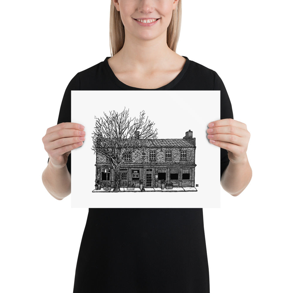 BellavanceInk: Charlottesville Area Attractions Tavern And Grocery Restaurant Pen & Ink Sketch