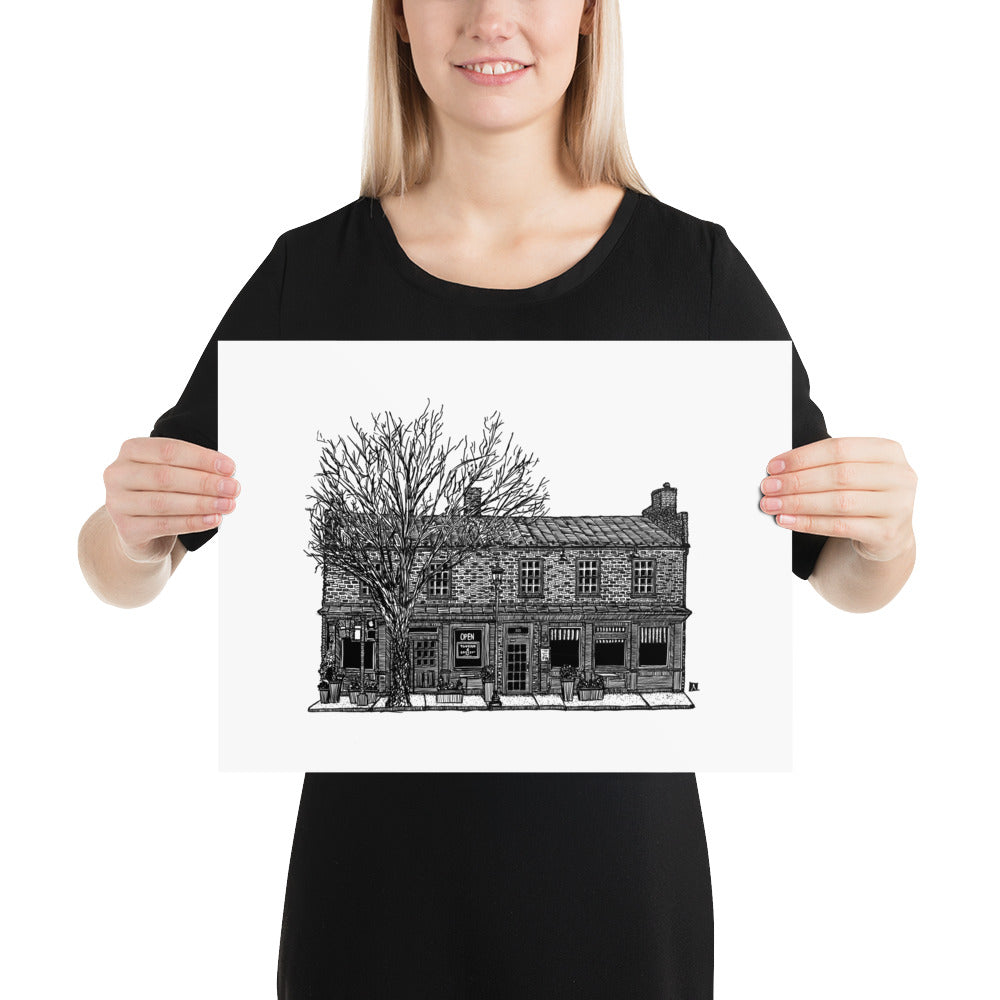 BellavanceInk: Charlottesville Area Attractions Tavern And Grocery Restaurant Pen & Ink Sketch