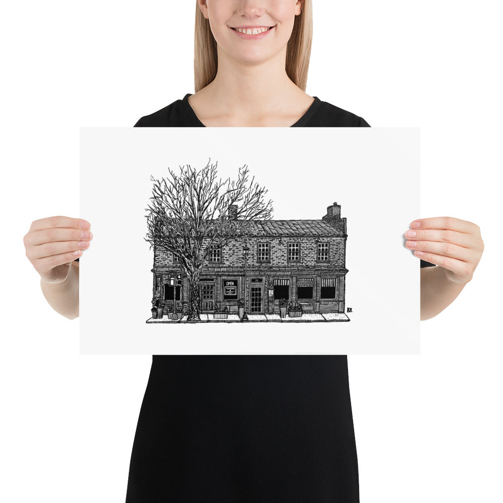 BellavanceInk: Charlottesville Area Attractions Tavern And Grocery Restaurant Pen & Ink Sketch