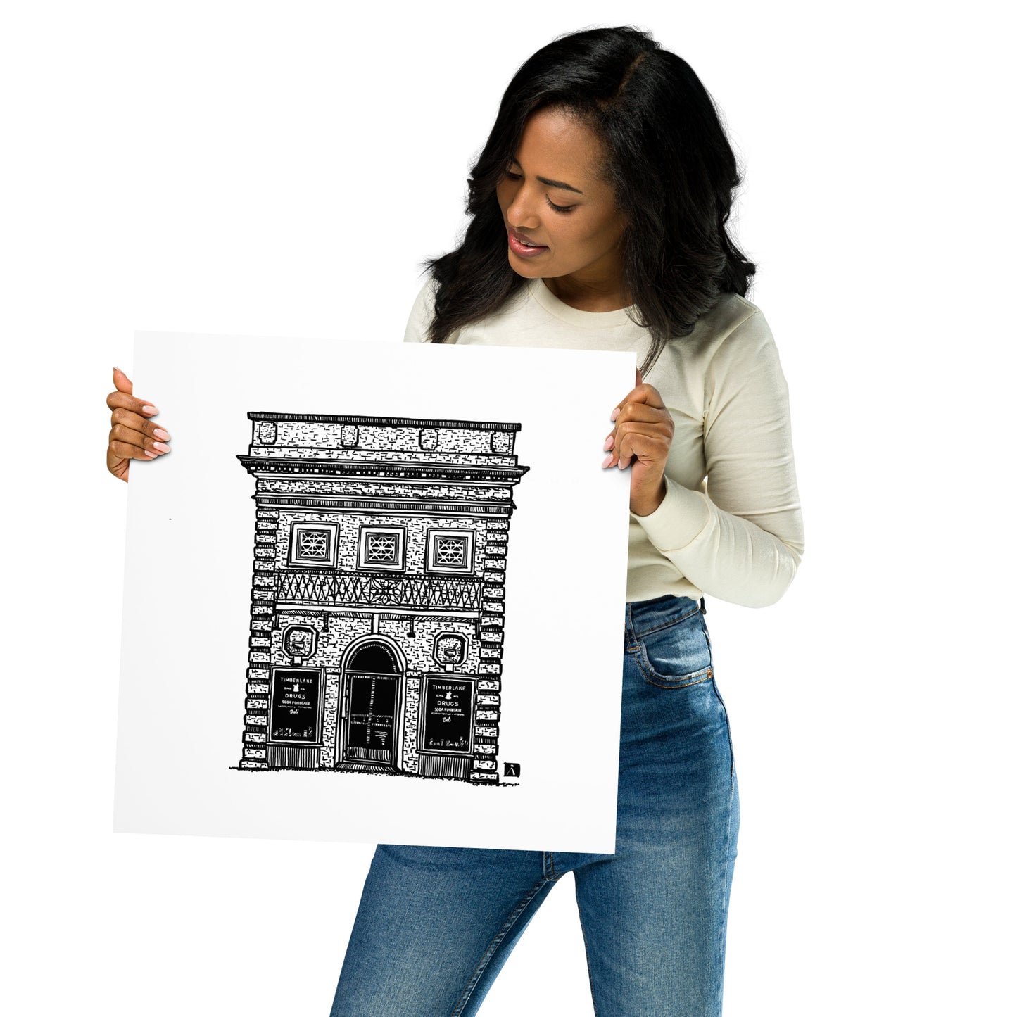 BellavanceInk: Charlottesville Cultural Landmark Limited Print With A Pen & Ink Drawing Of Timberlake Pharmacy In Charlottesville Virginia