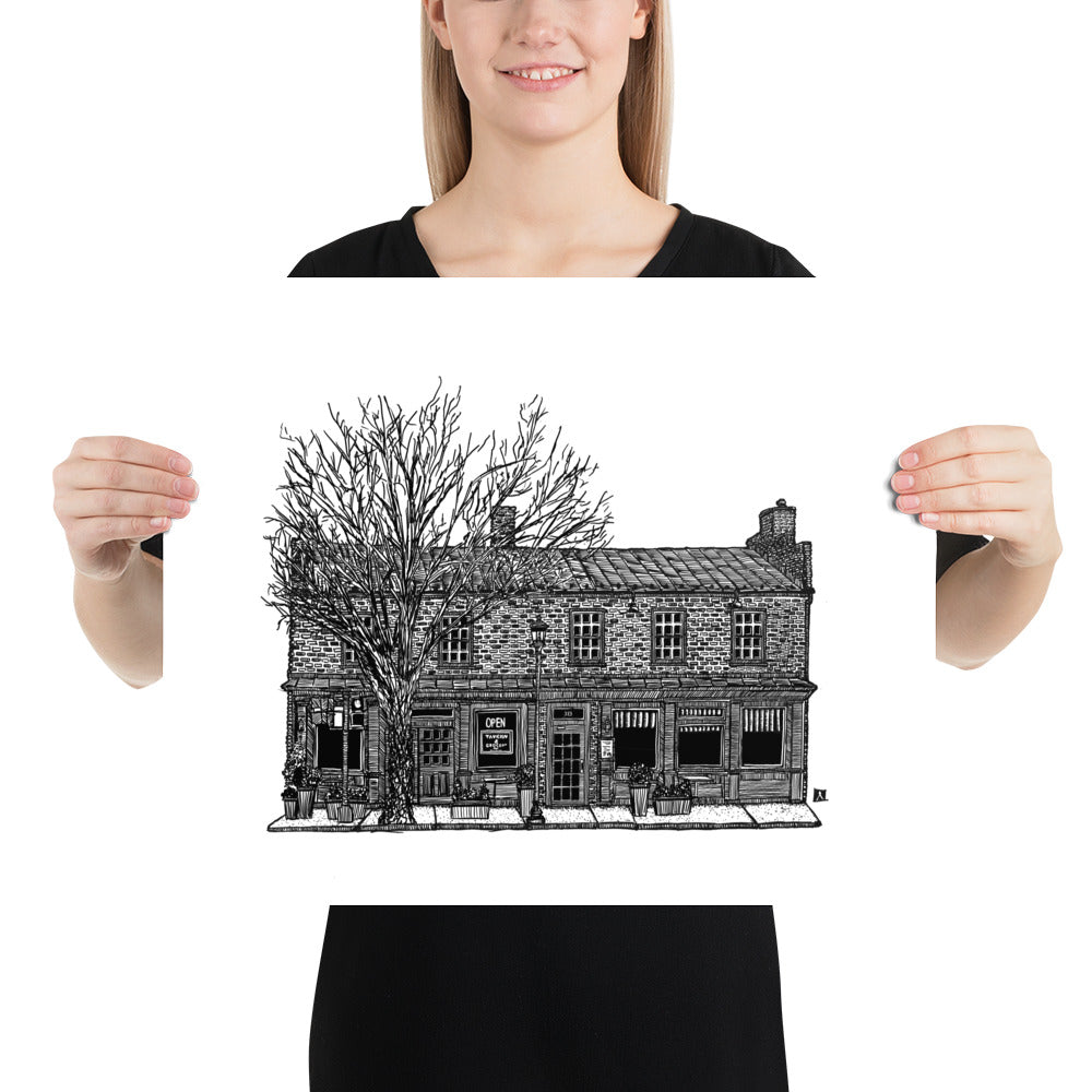 BellavanceInk: Charlottesville Area Attractions Tavern And Grocery Restaurant Pen & Ink Sketch