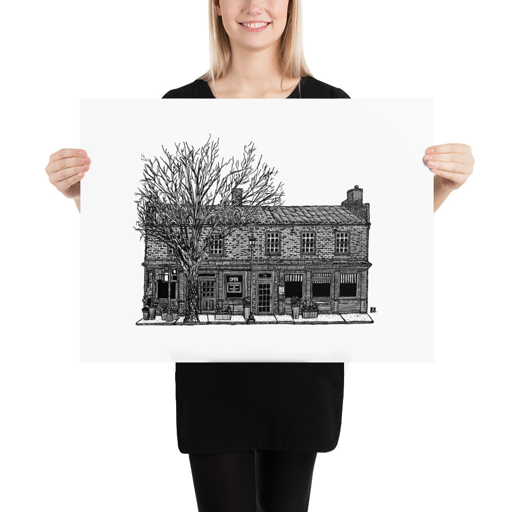 BellavanceInk: Charlottesville Area Attractions Tavern And Grocery Restaurant Pen & Ink Sketch