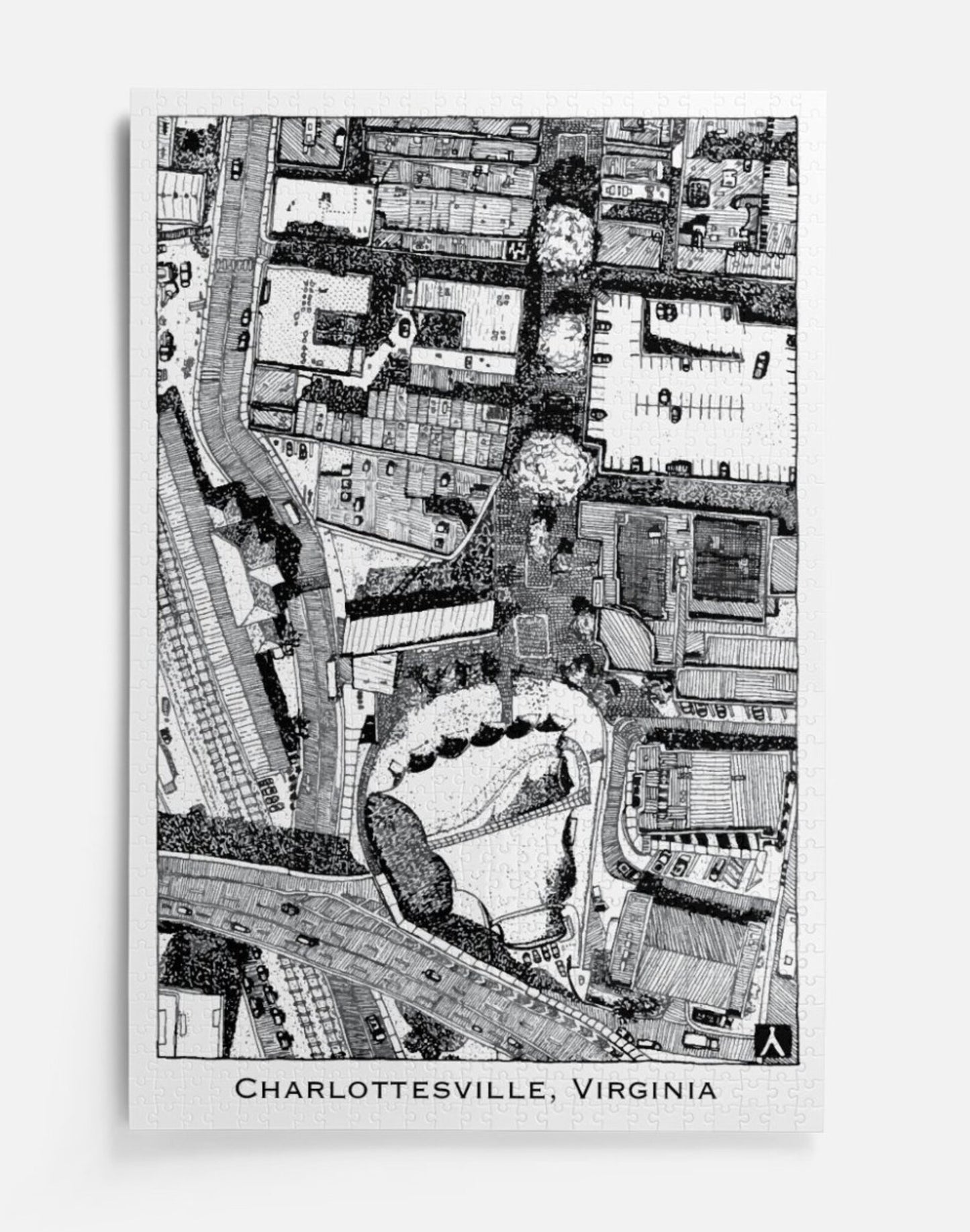 Charlottesville Downtown Pedestrian Mall Jig-Saw Puzzle 1000 Pieces (20" x 30")