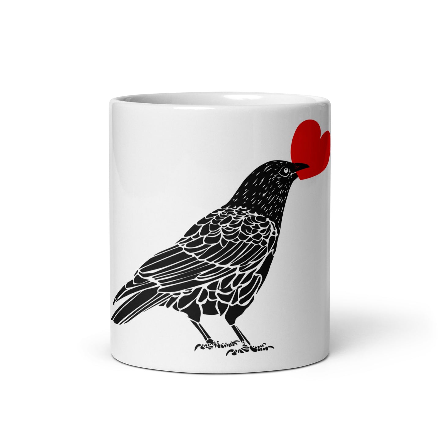 BellavanceInk: Coffee Mug With A Crow Holding A Heart