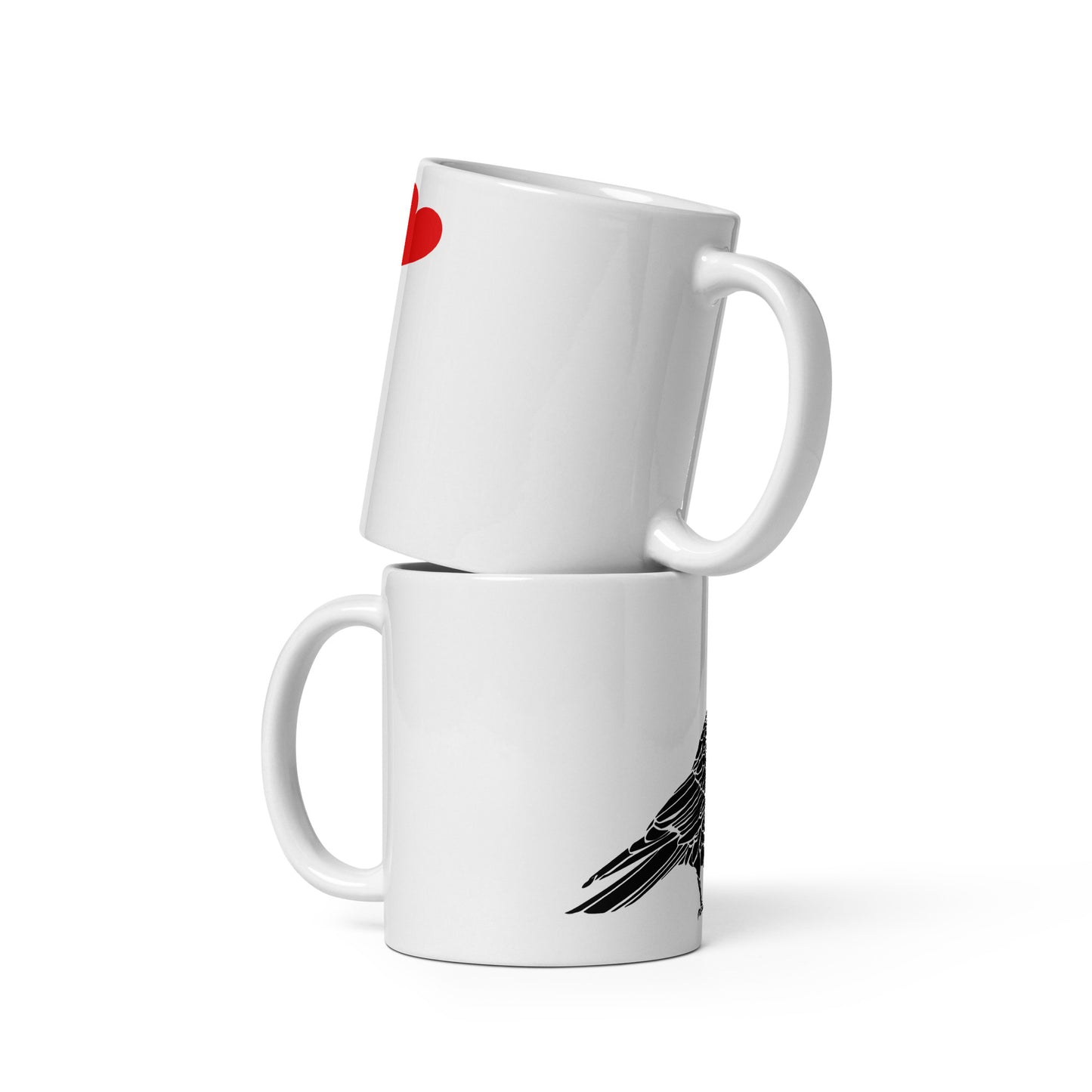 BellavanceInk: Coffee Mug With A Crow Holding A Heart