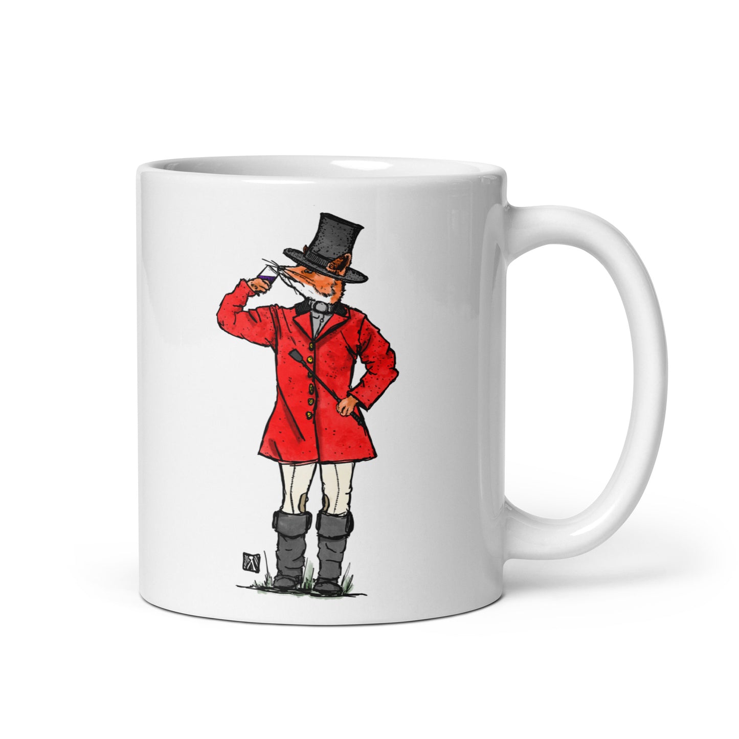 BellavanceInk: Coffee Mug With Fox Dressed In Their Fox Hunting Garb
