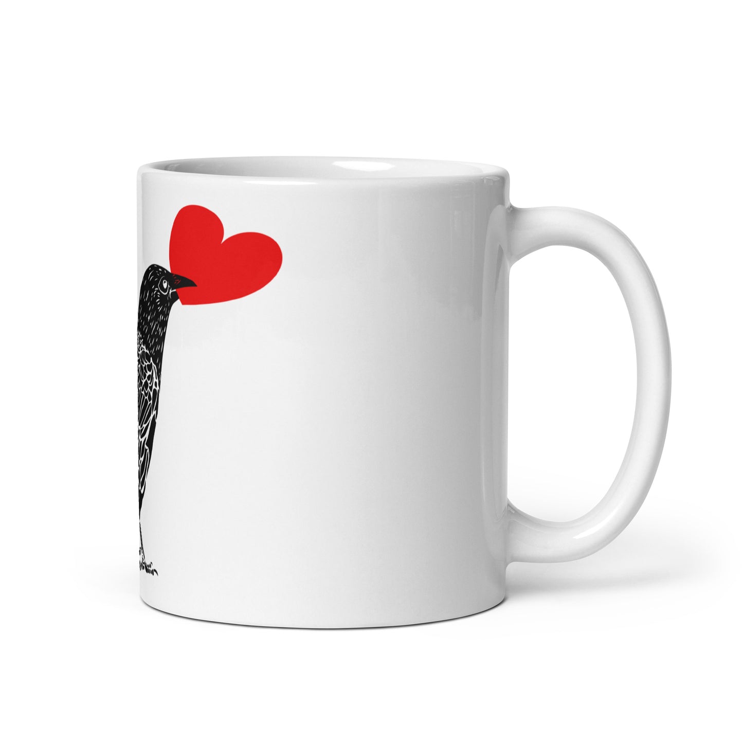 BellavanceInk: Coffee Mug With A Crow Holding A Heart