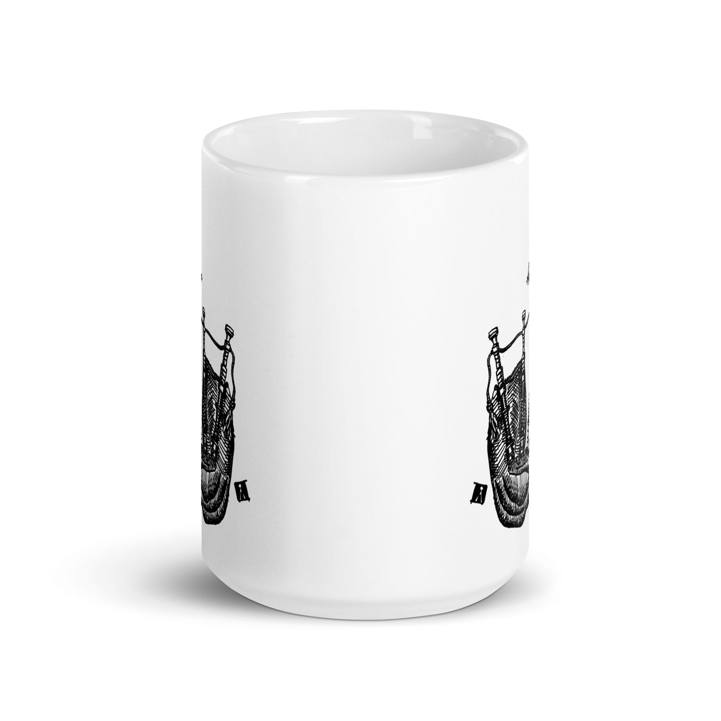 BellavanceInk: Coffee Mug With Pen And Ink Drawing Of Highland Bagpipes