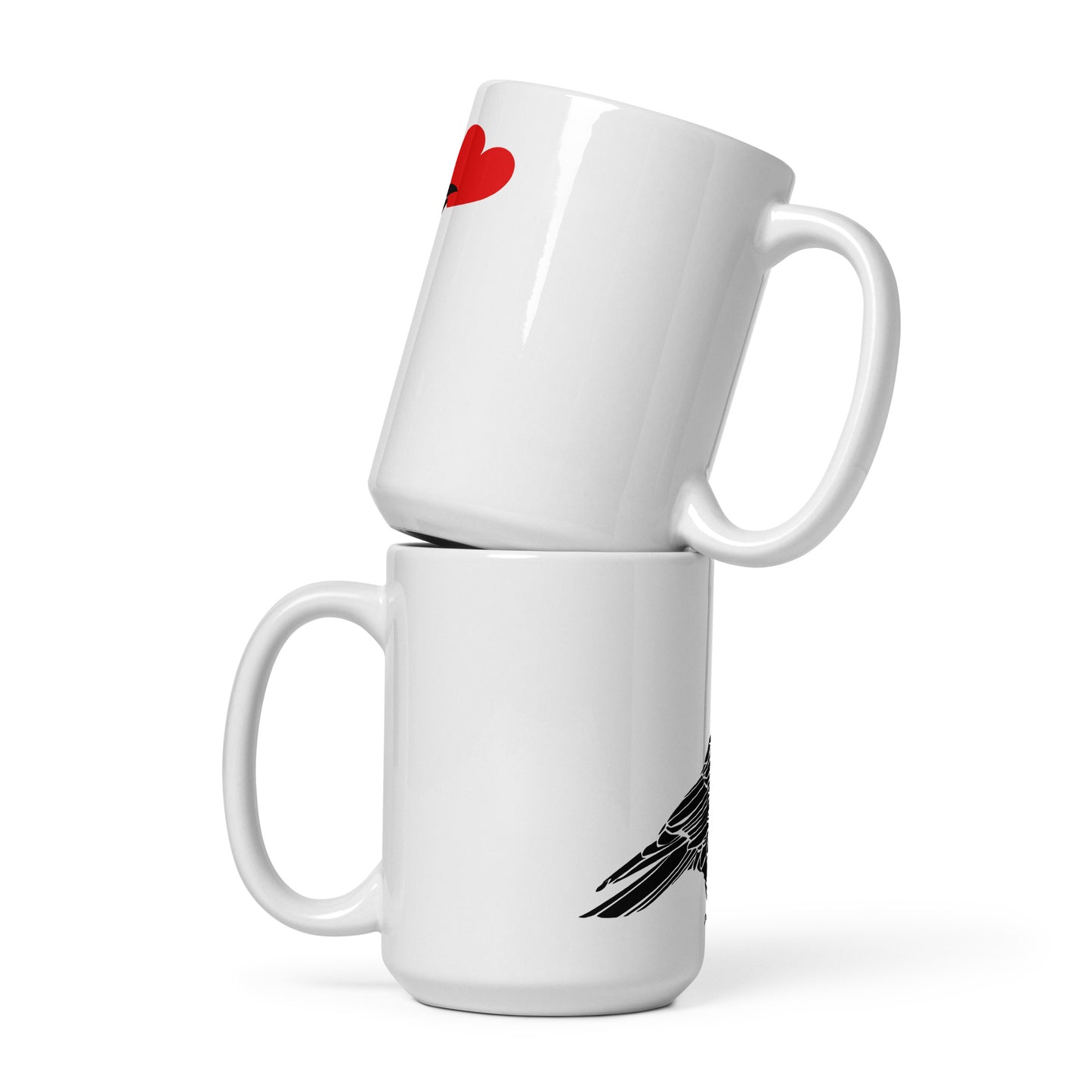 BellavanceInk: Coffee Mug With A Crow Holding A Heart