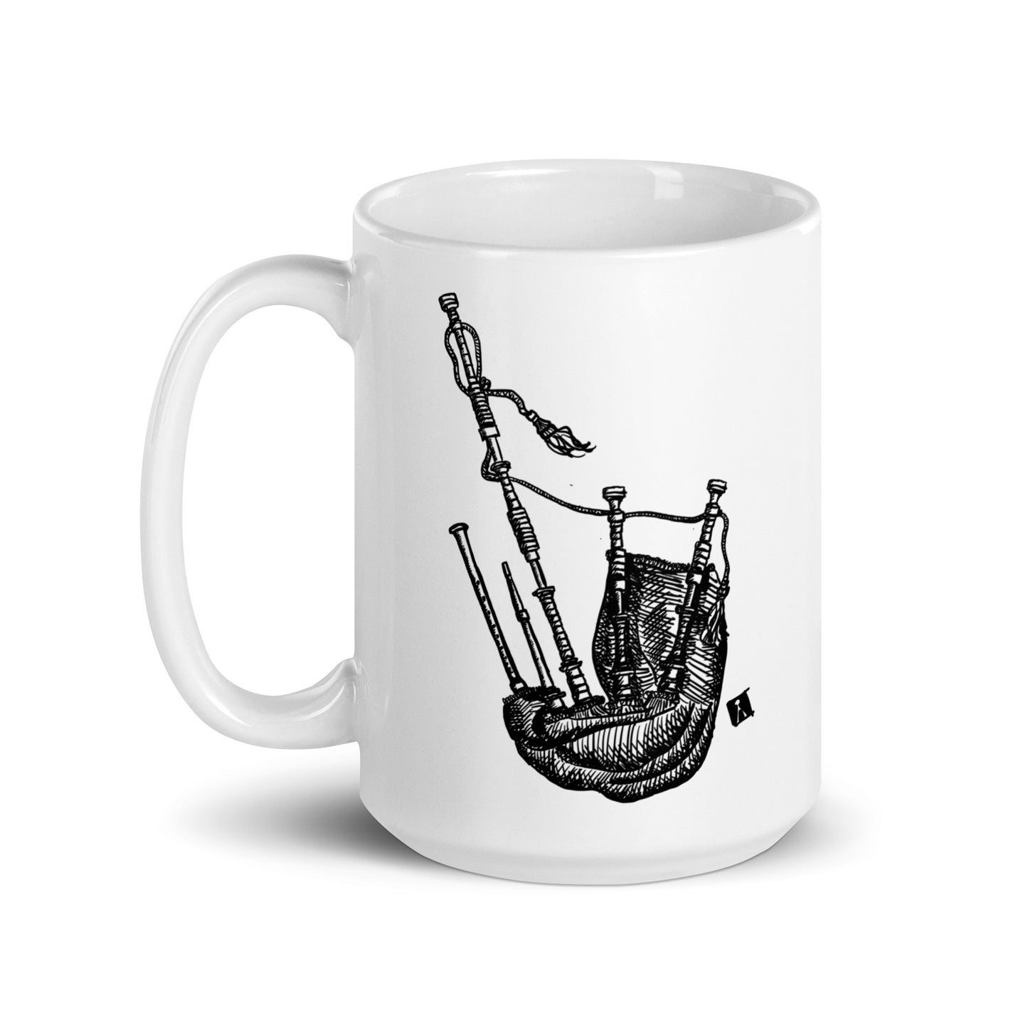BellavanceInk: Coffee Mug With Pen And Ink Drawing Of Highland Bagpipes