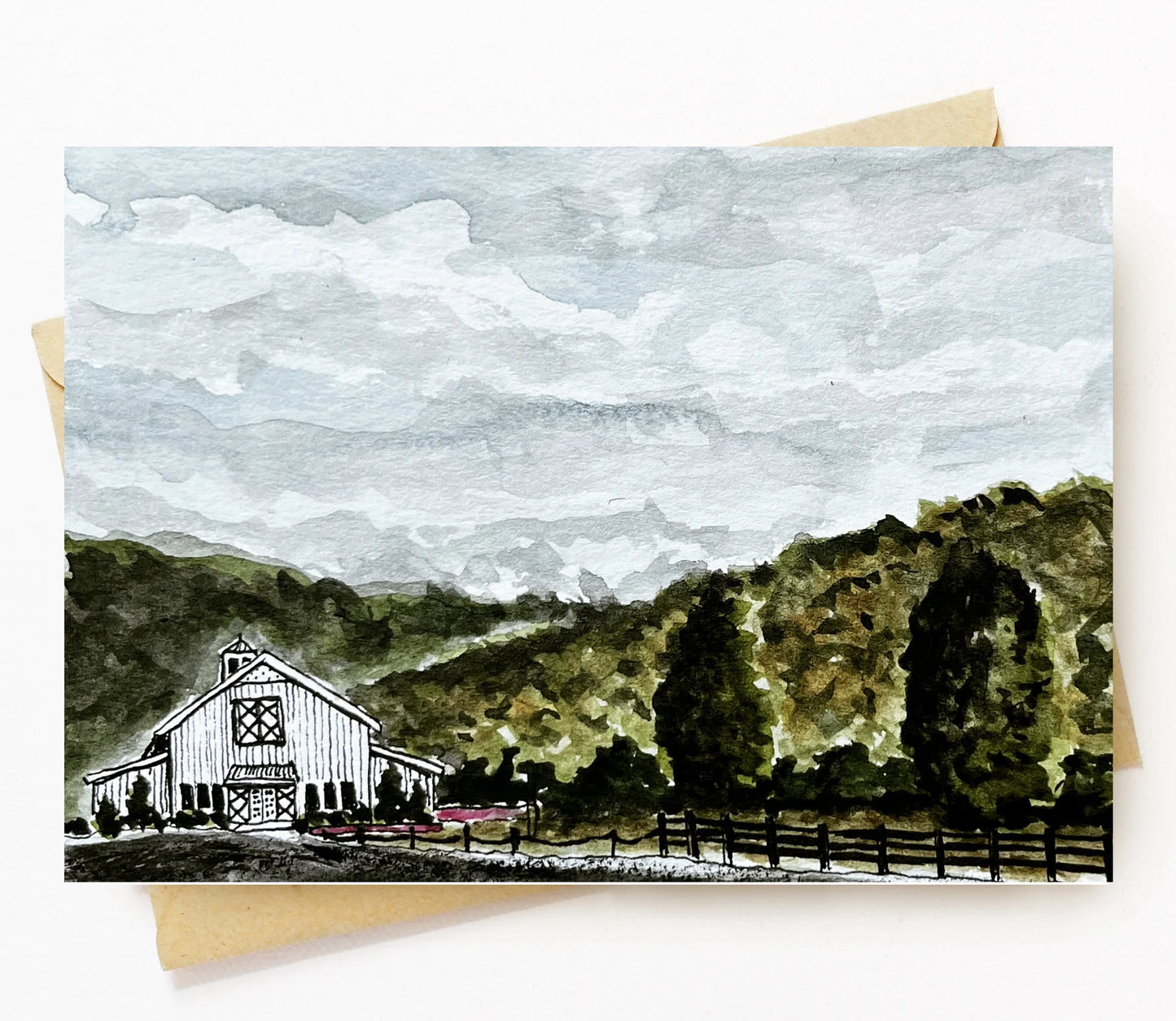 BellavanceInk: Greeting Card Of A Winery In Crozet Virginia Area "King Family Vineyards" 5 x 7 Inches - BellavanceInk