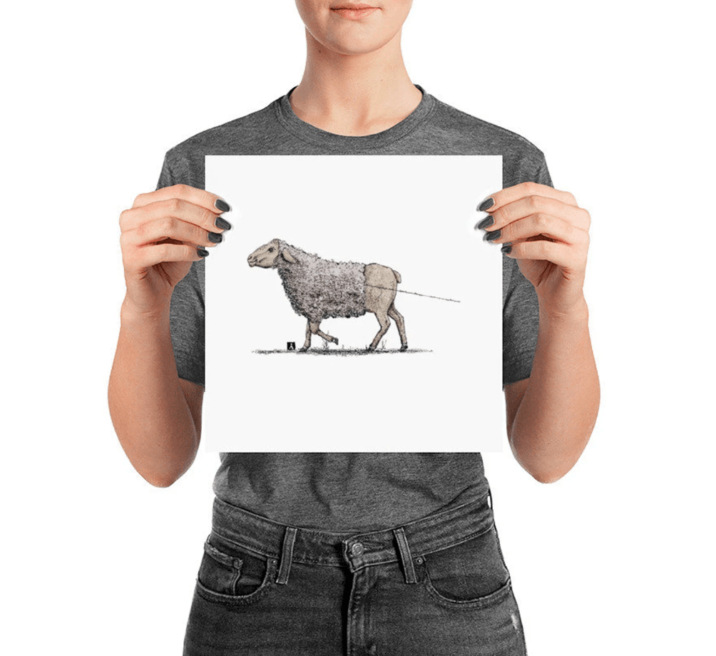 BellavanceInk: Print Of Sheep Losing Her Wool - BellavanceInk