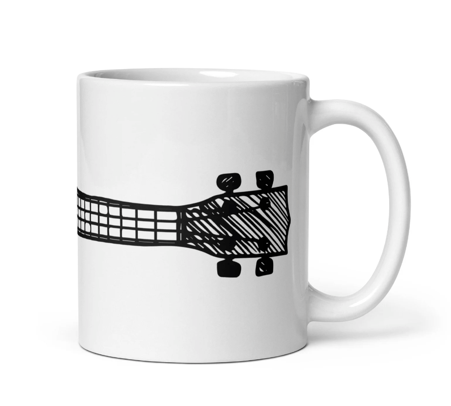 BellavanceInk: Coffee Mug With A Ukelele Pen And Ink Drawing