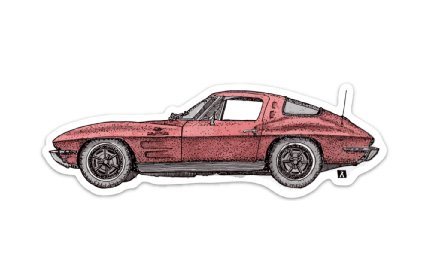 BellavanceInk: Vintage Stingray Sports Car Vinyl Sticker Illustration - BellavanceInk