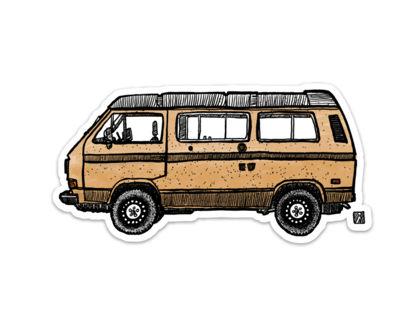 BellavanceInk: Vintage VW Westfalia Camper Van Vinyl Sticker Illustration - BellavanceInk