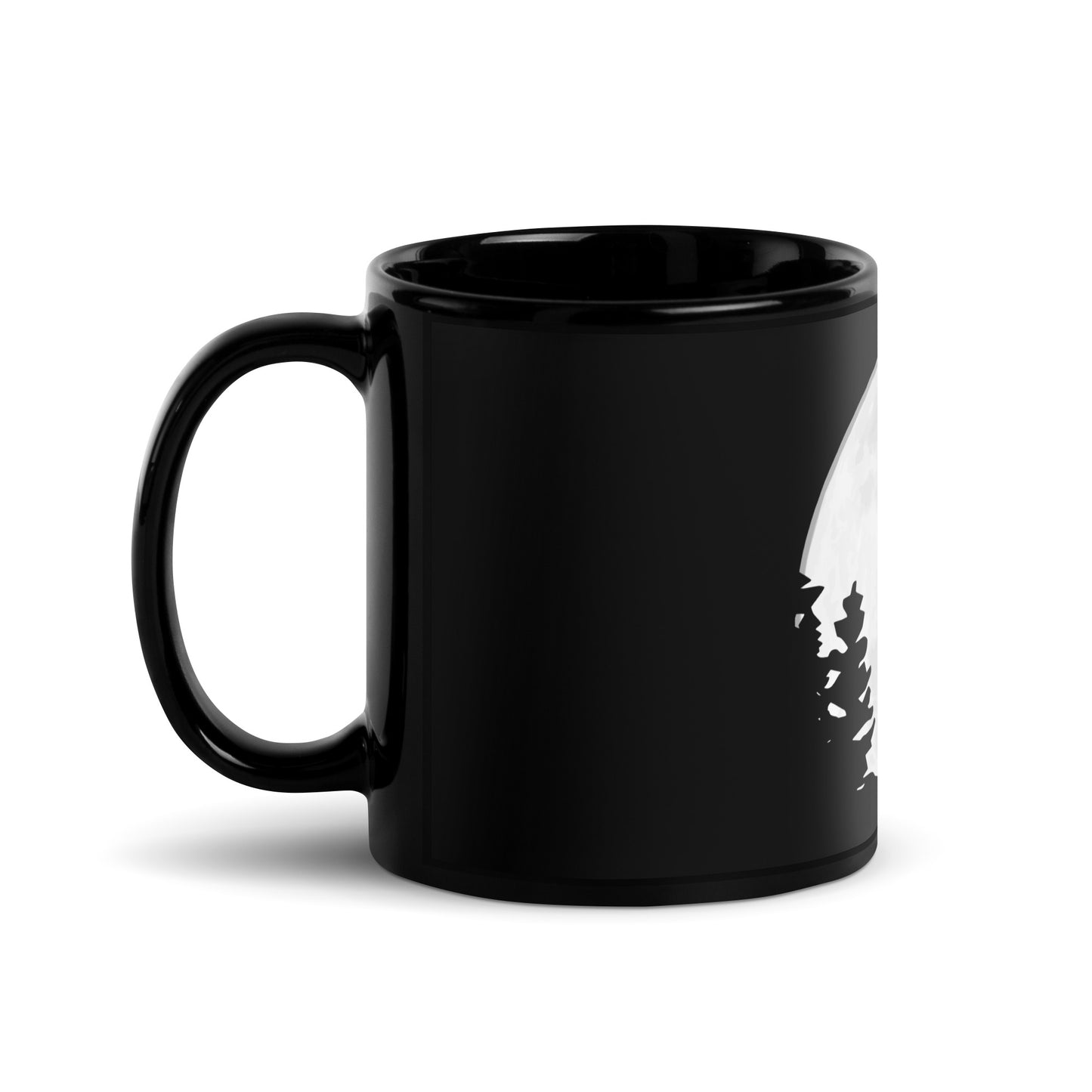 BellavanceInk: Midnight Moon Motorcycle Rider On Black Coffee Mug