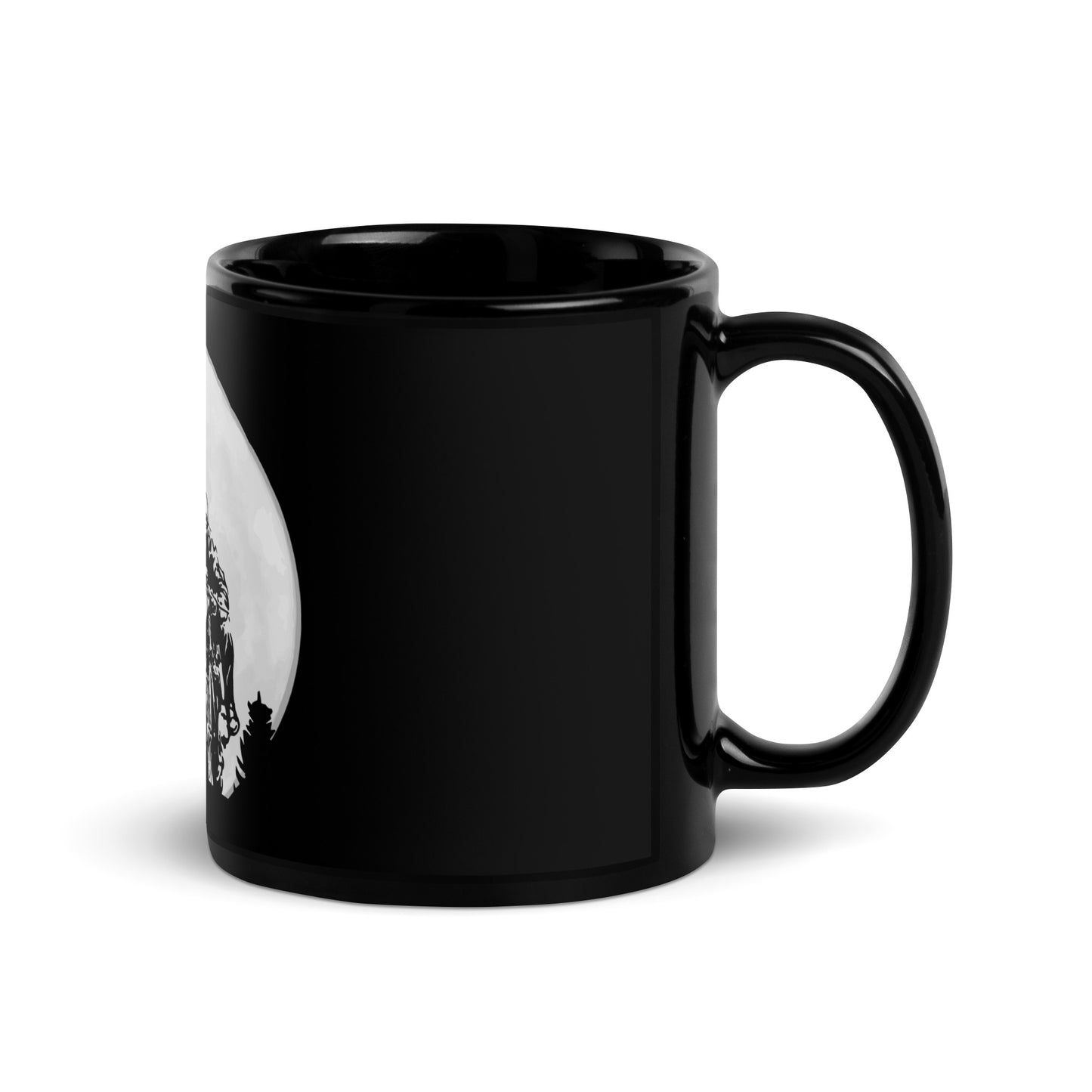 BellavanceInk: Midnight Moon Motorcycle Rider On Black Coffee Mug
