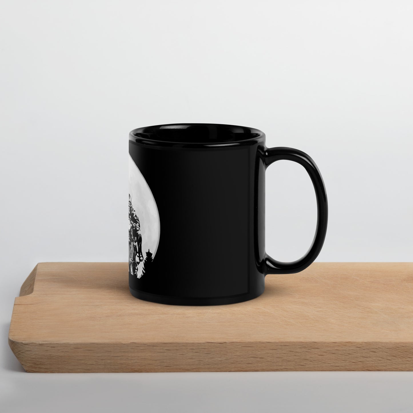 BellavanceInk: Midnight Moon Motorcycle Rider On Black Coffee Mug