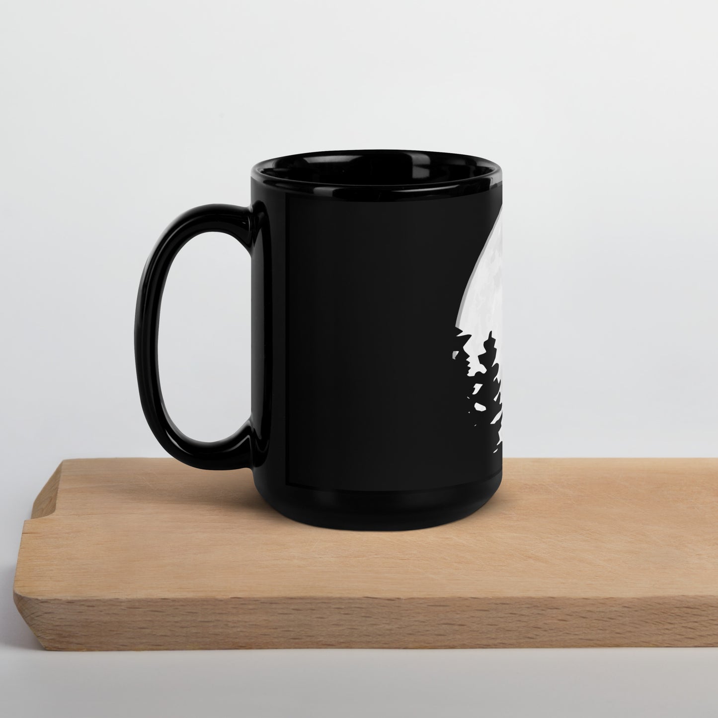 BellavanceInk: Midnight Moon Motorcycle Rider On Black Coffee Mug
