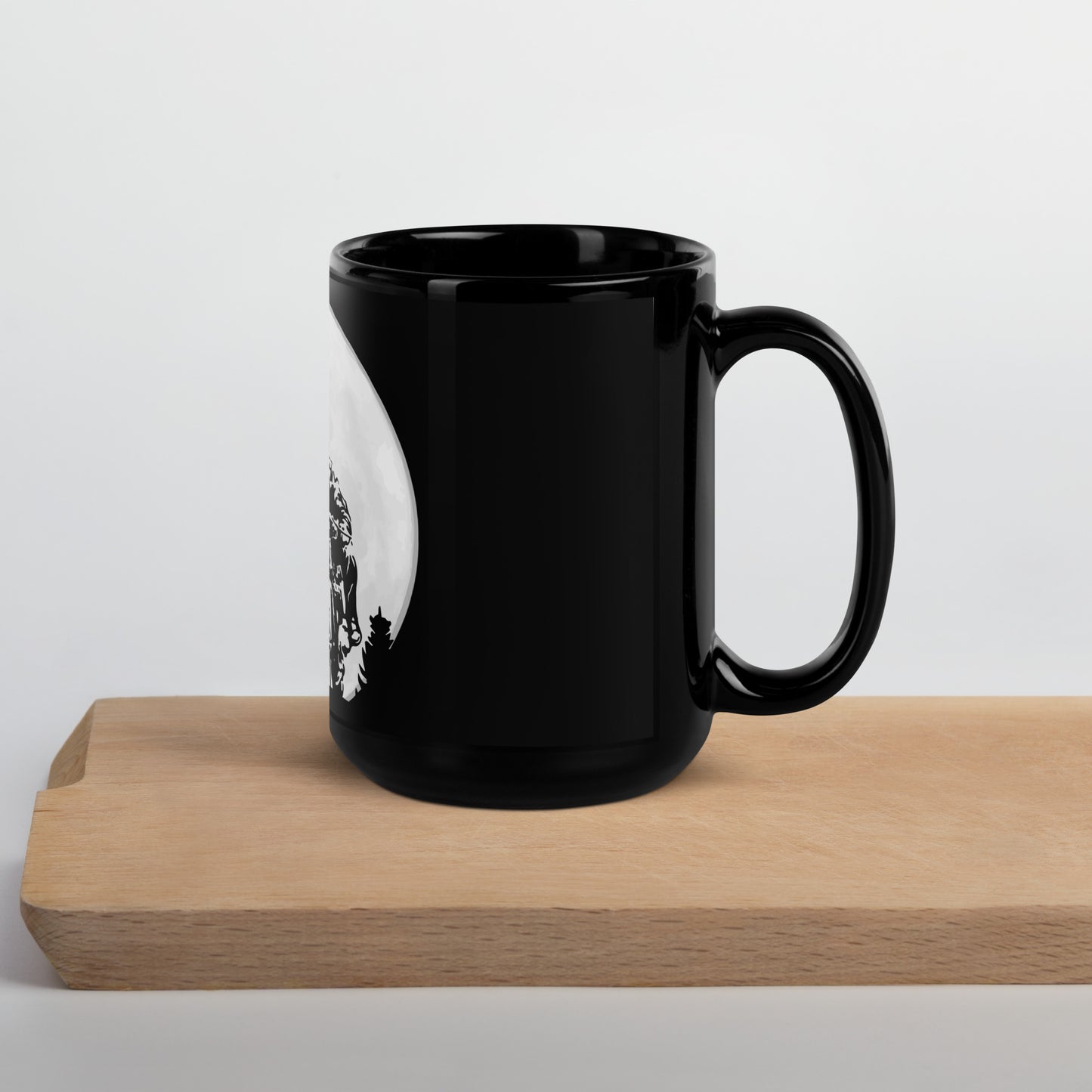 BellavanceInk: Midnight Moon Motorcycle Rider On Black Coffee Mug