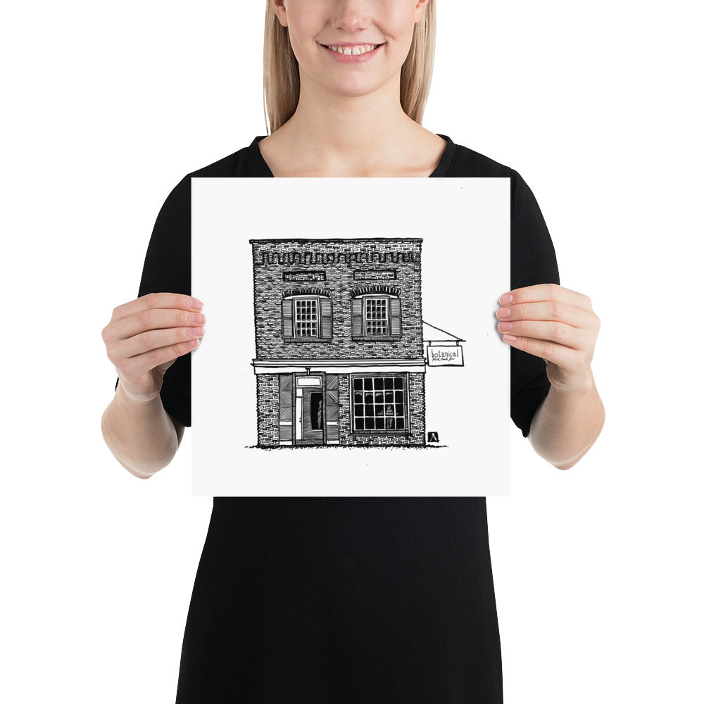 BellavanceInk: Charlottesville Area Attractions With A Pen & Ink Drawing Of Botanical Restaurant In Charlottesville Limited Prints