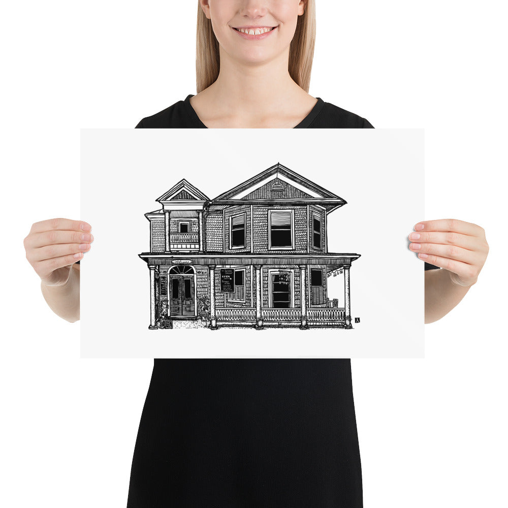 BellavanceInk: Pen & Ink Drawing Charlottesville Restaurant The Southern Crescent In Belmont Limited Prints