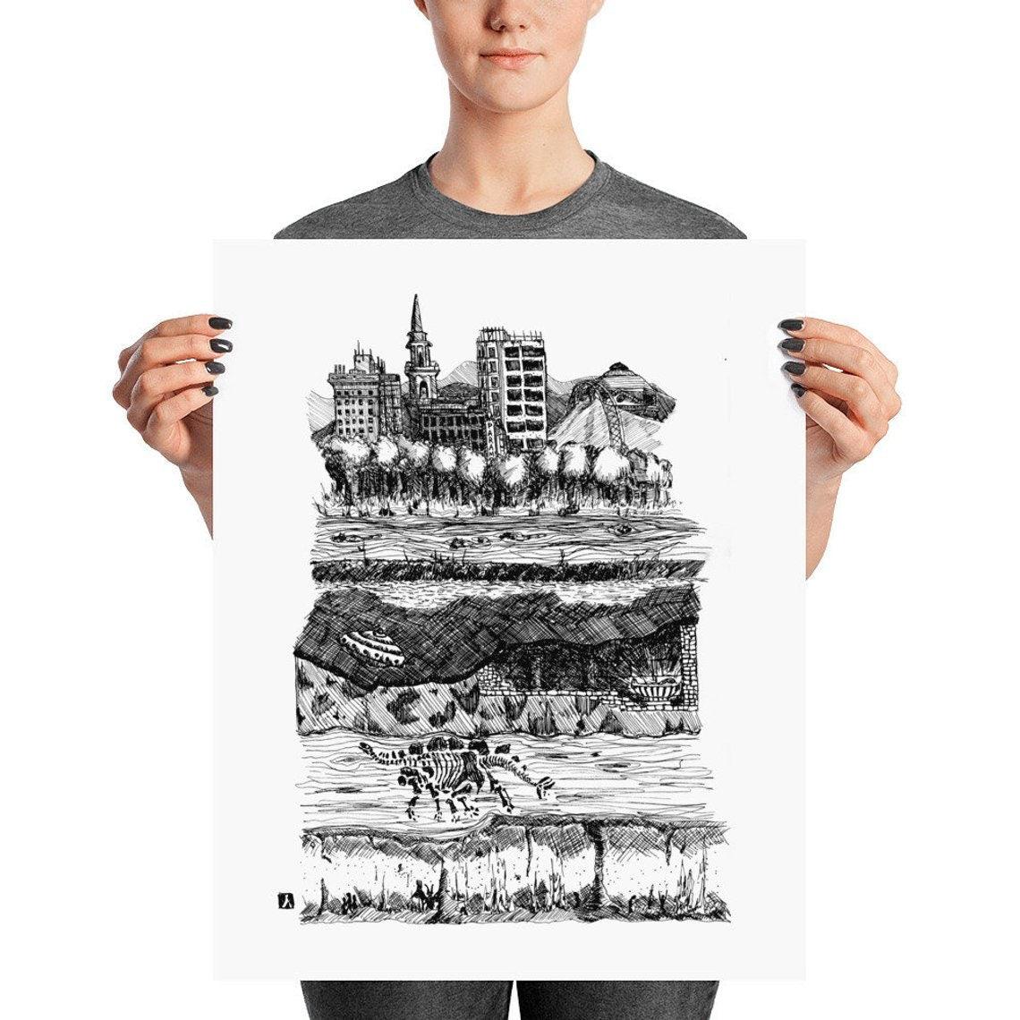 BellavanceInk: Charlottesville Area Attractions Charlottesville Underground Pen And Ink Sketch (Prints Available As Well) - BellavanceInk