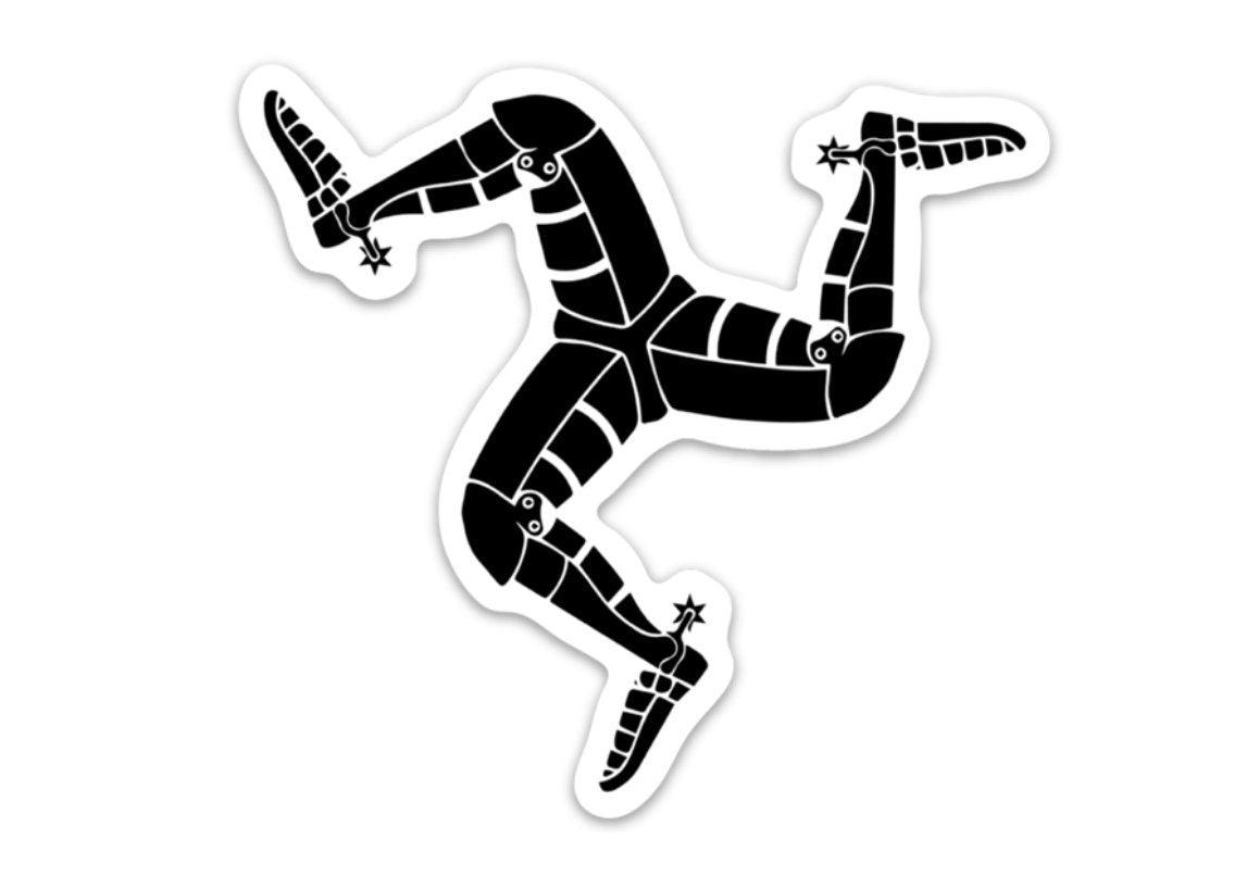BellavanceInk: Isle of Man Glyph Vinyl Sticker Illustration - BellavanceInk