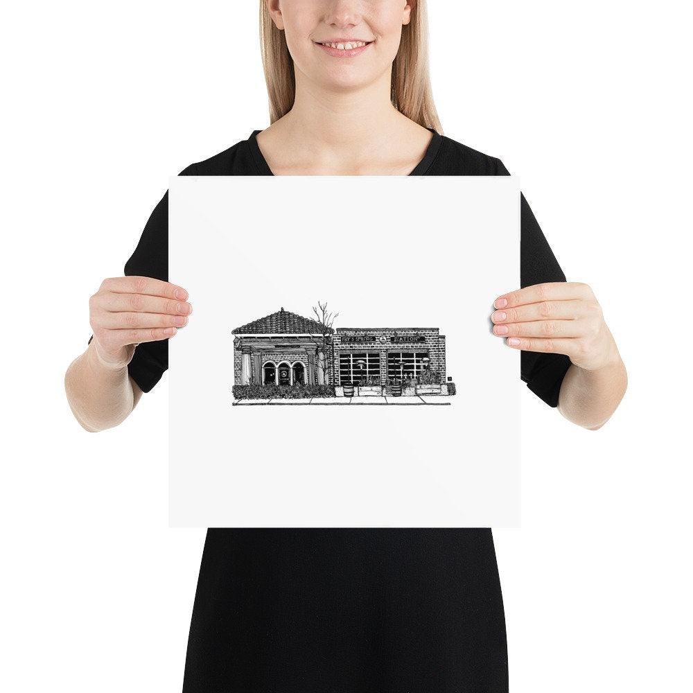 BellavanceInk: Limited Print Pen & Ink Sketch of Fry's Spring Station Restaurant - BellavanceInk