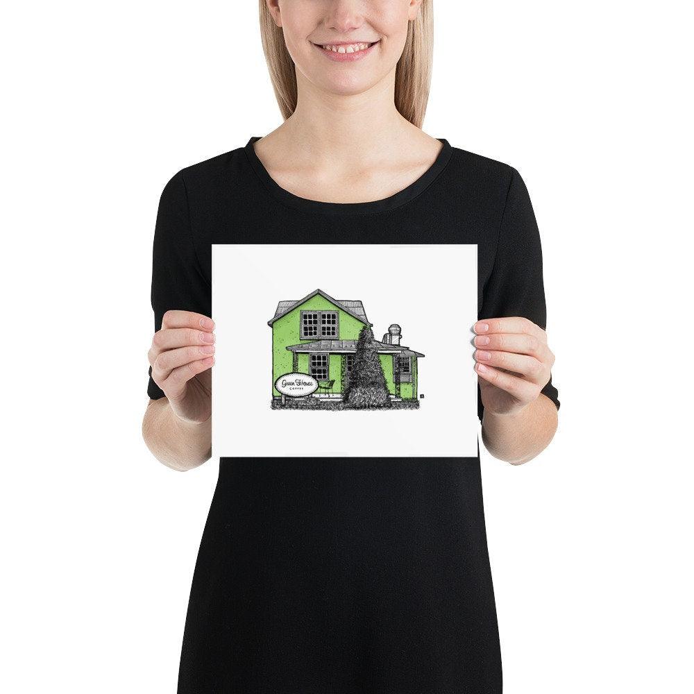 BellavanceInk: Limited Print of Greenhouse Coffee Shop In Crozet, Virginia - BellavanceInk