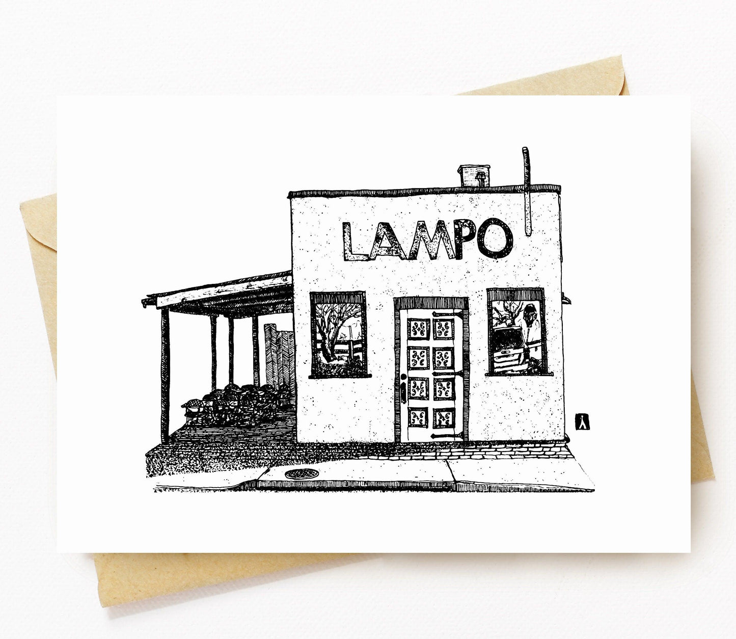 BellavanceInk: Greeting Card Of Local Charlottesville/Belmont Restaurant Lampo - BellavanceInk