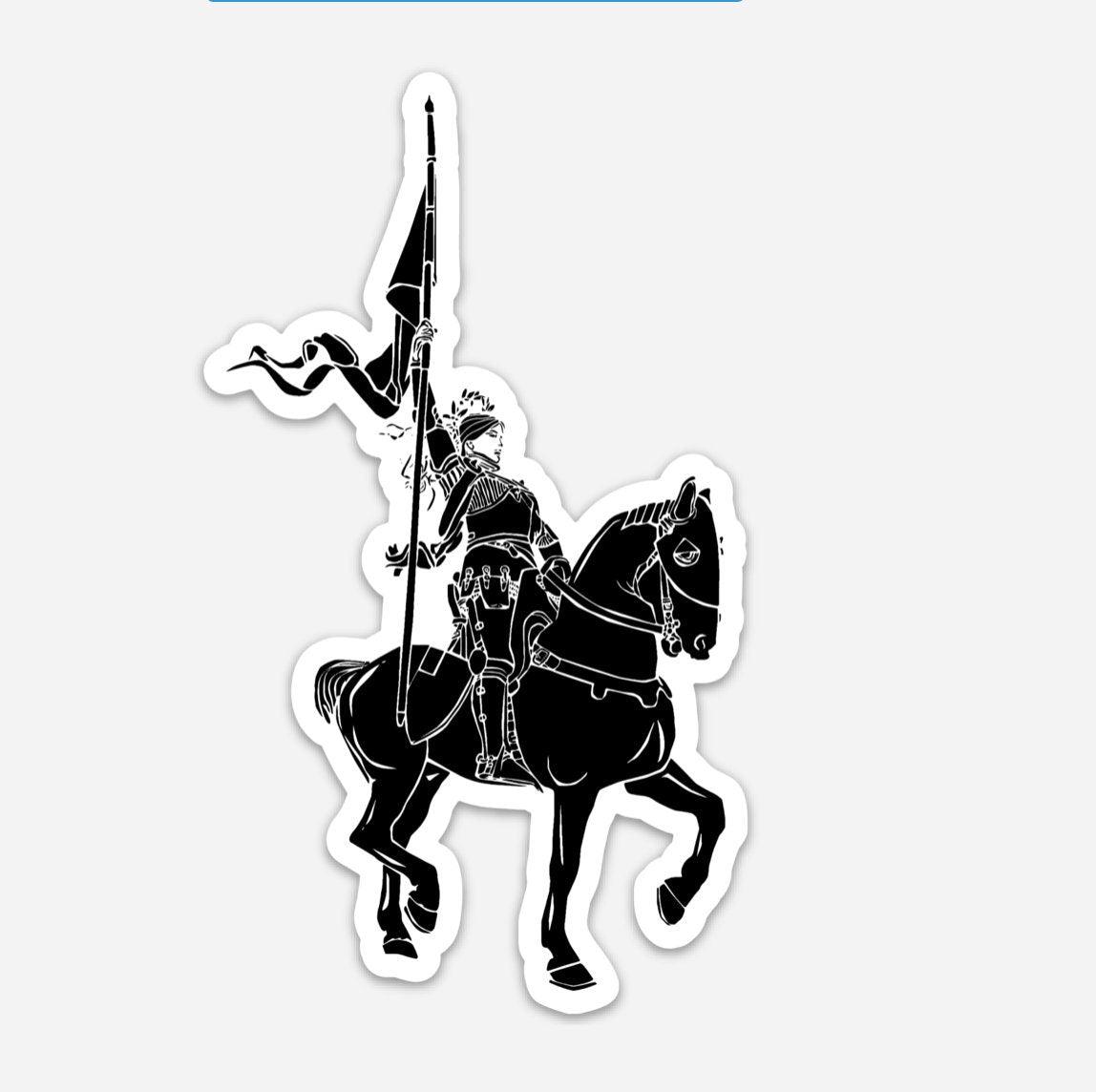 BellavanceInk: Joan Of Arc Vinyl Sticker Illustration - BellavanceInk