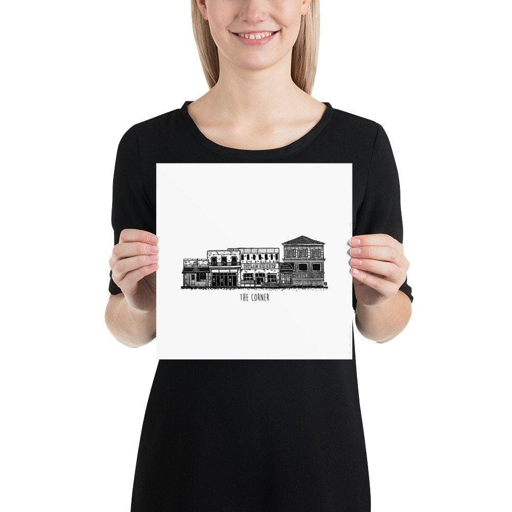 BellavanceInk: Charlottesville Area Attractions The Corner On University Avenue In Charlottesville Virginia Limited Prints - BellavanceInk