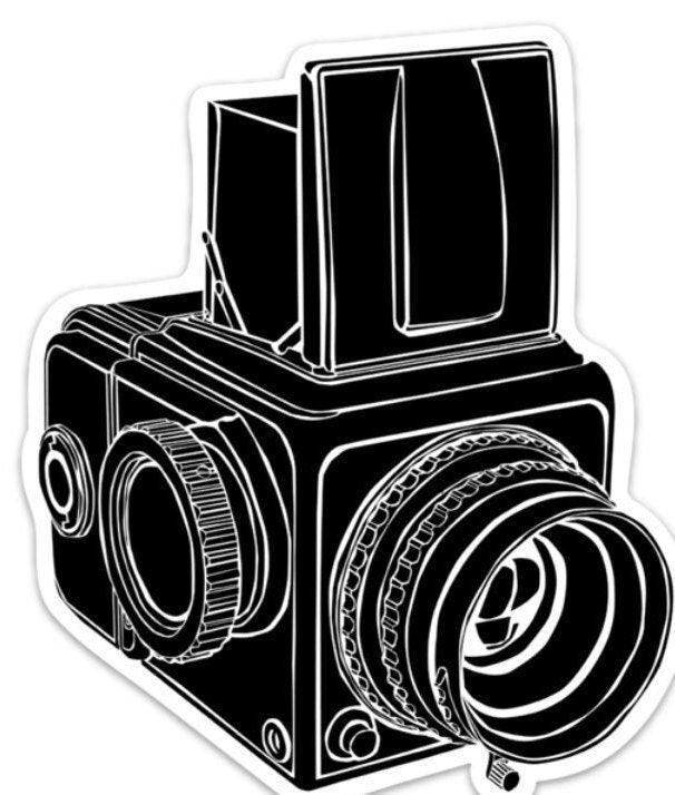 BellavanceInk: Vintage Hasselblad Camera Vinyl Sticker Illustration - BellavanceInk