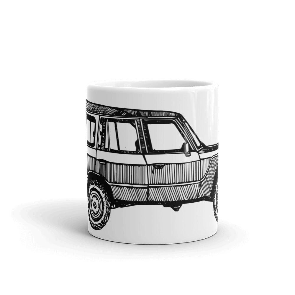 Copy of BellavanceInk: Vintage Toyota FJ60 Pen And Ink Illustration On A White Coffee Mug - BellavanceInk
