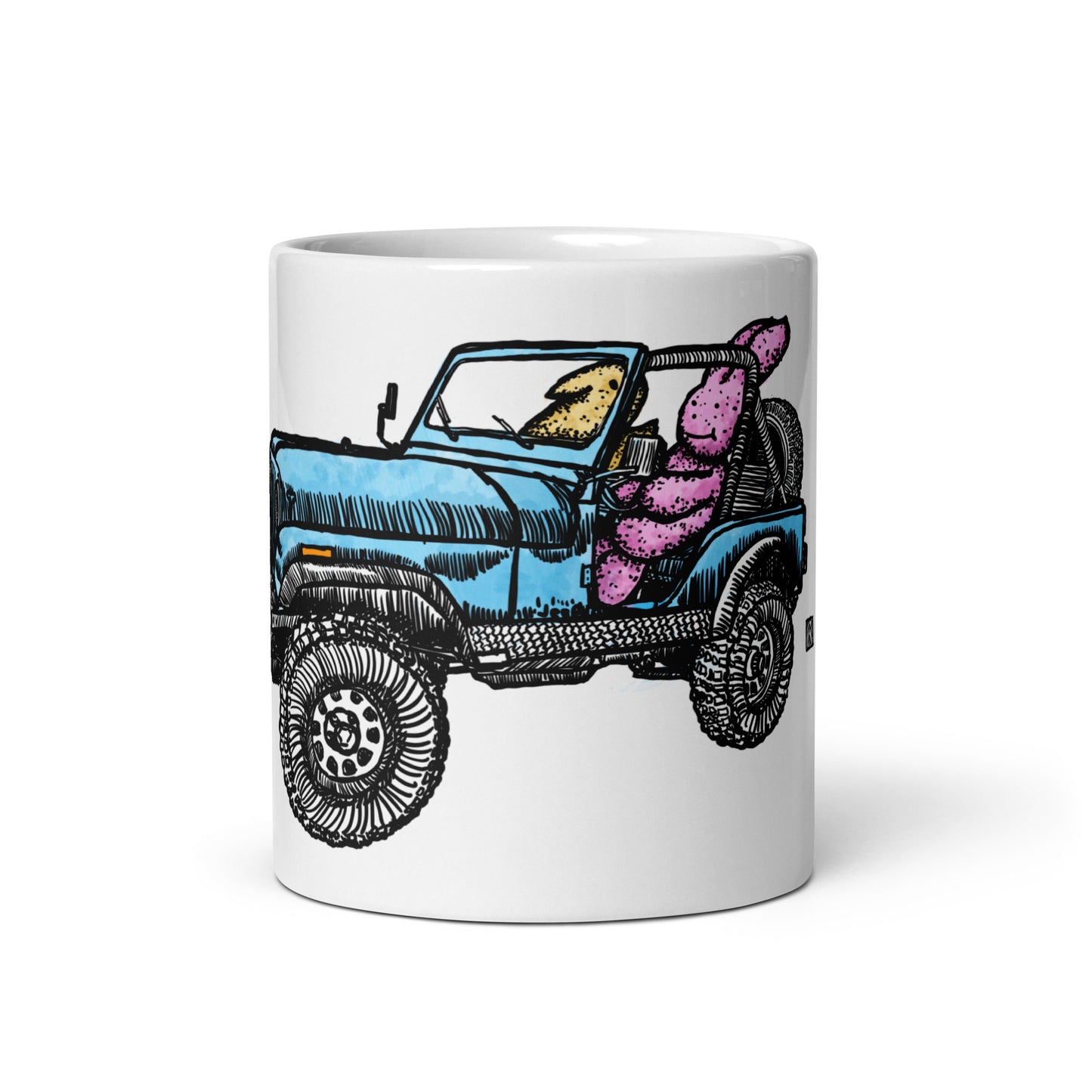 BellavanceInk: Coffee Mug With Marshmallow Peeps In Their Jeep