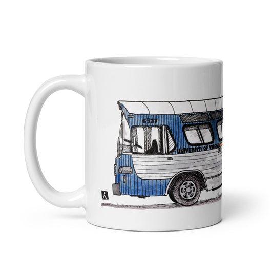 BellavanceInk: 11 Oz White Coffee Mug With Vintage University Of Virginia UVA Transit Bus (Officially Licensed)