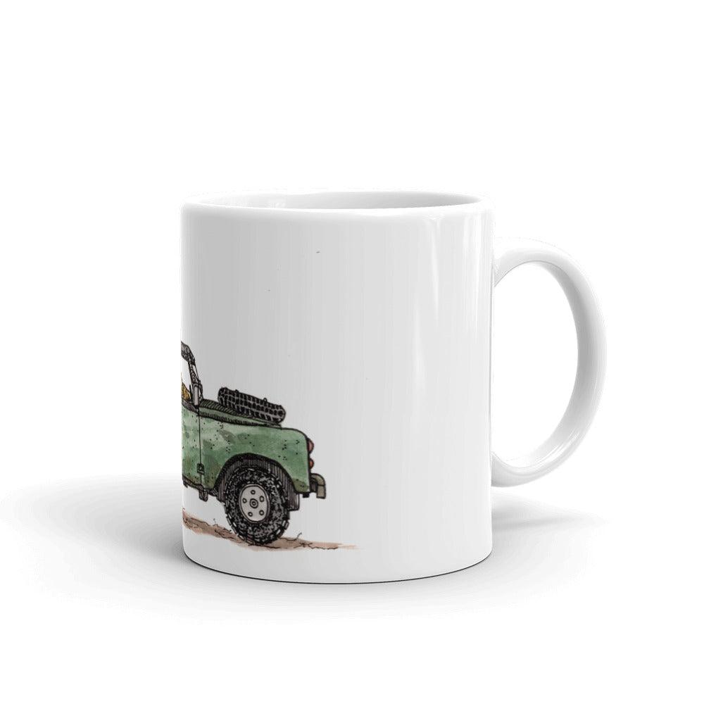 BellavanceInk: Coffee Mug With Giraffe On Safari In Their Land Rover - BellavanceInk