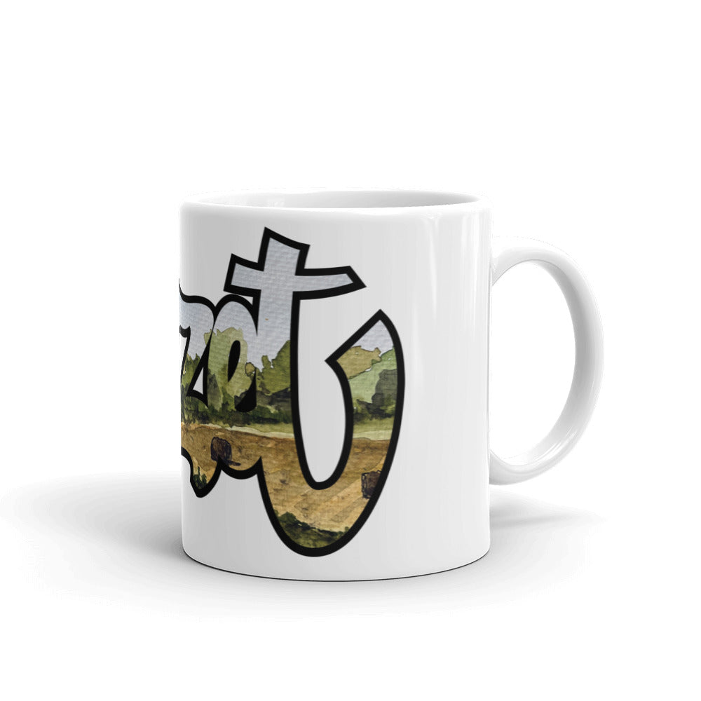 BellavanceInk: Coffee Mug With Pen & Ink Water Color Illustration In Text Of Crozet Active