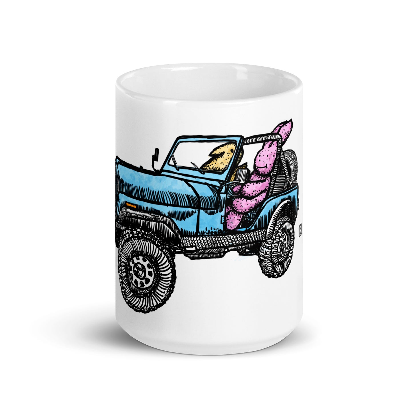 BellavanceInk: Coffee Mug With Marshmallow Peeps In Their Jeep