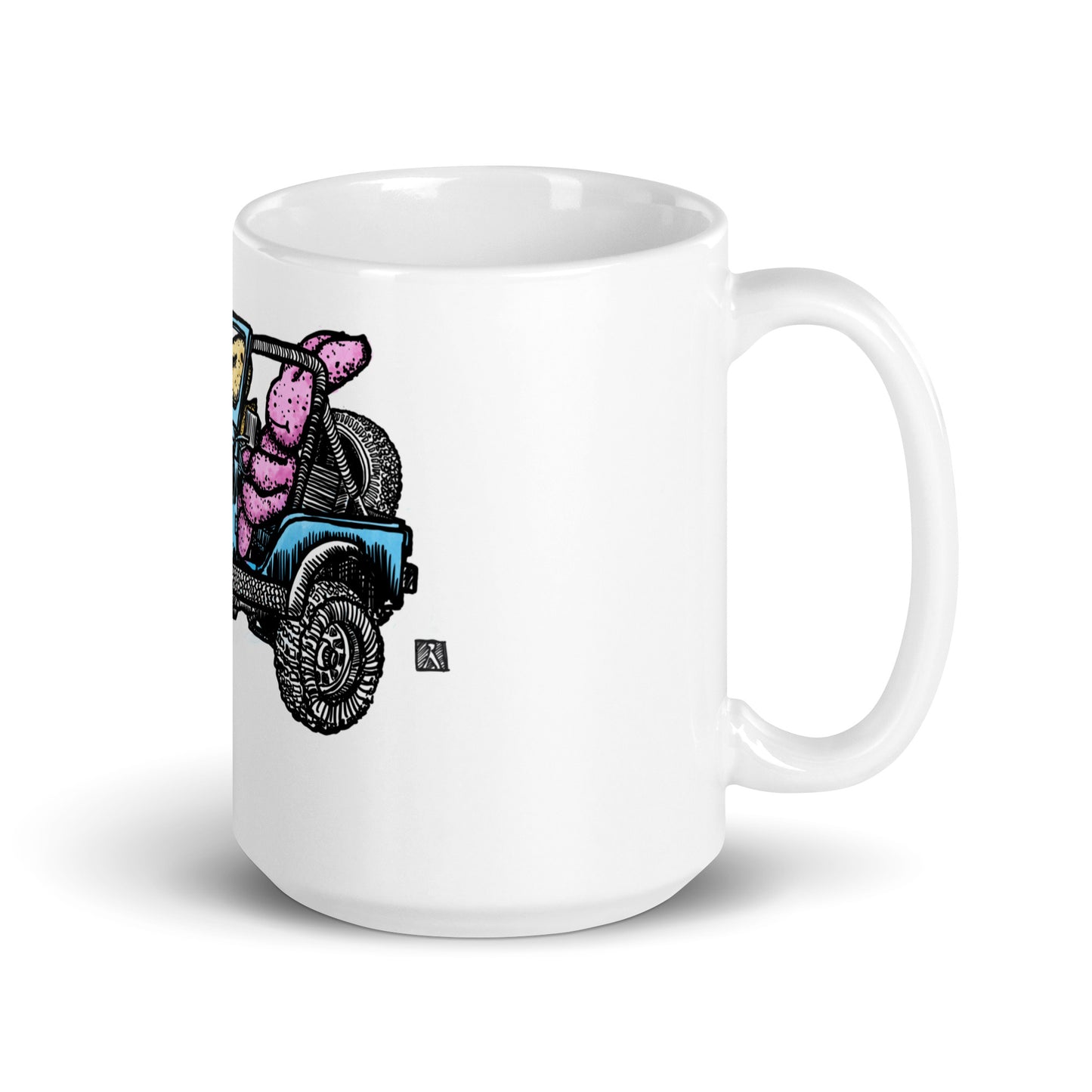 BellavanceInk: Coffee Mug With Marshmallow Peeps In Their Jeep