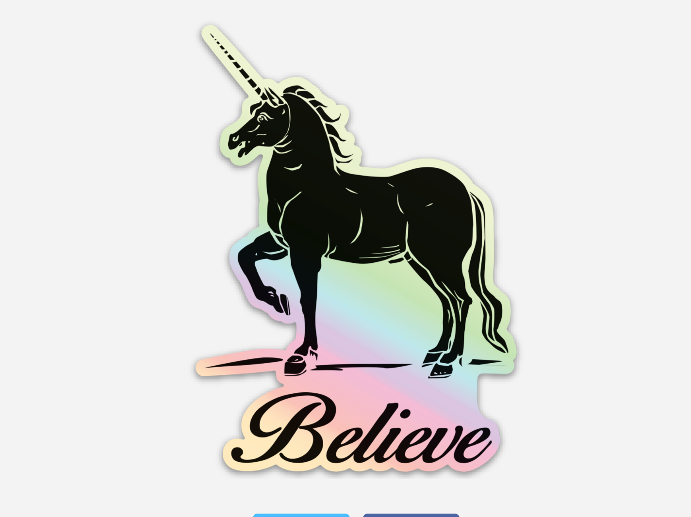 BellavanceInk: Believe In Unicorns Holographic Vinyl Sticker