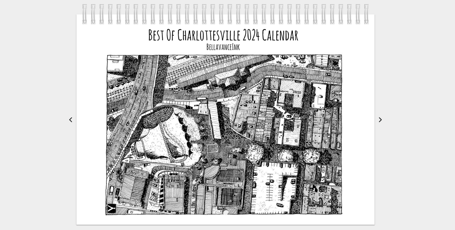 BellavanceInk: 2024 Best of Charlottesville Pen & Ink Drawings 8 x 11.5 Inches