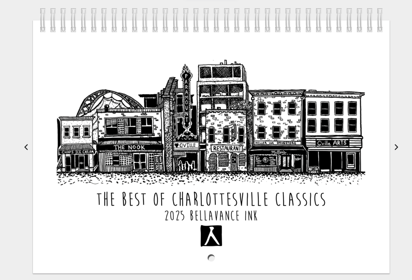 BellavanceInk: 2025 Best of Charlottesville Pen & Ink Drawings Calendars